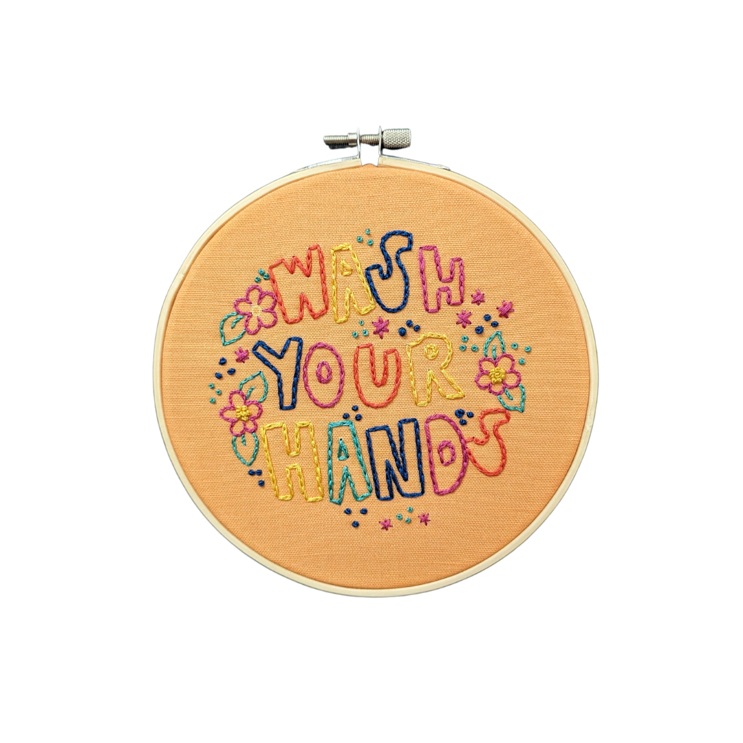 Wash Your Hands Embroidery Kit