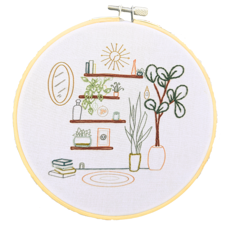 Plant Shelf Embroidery Kit