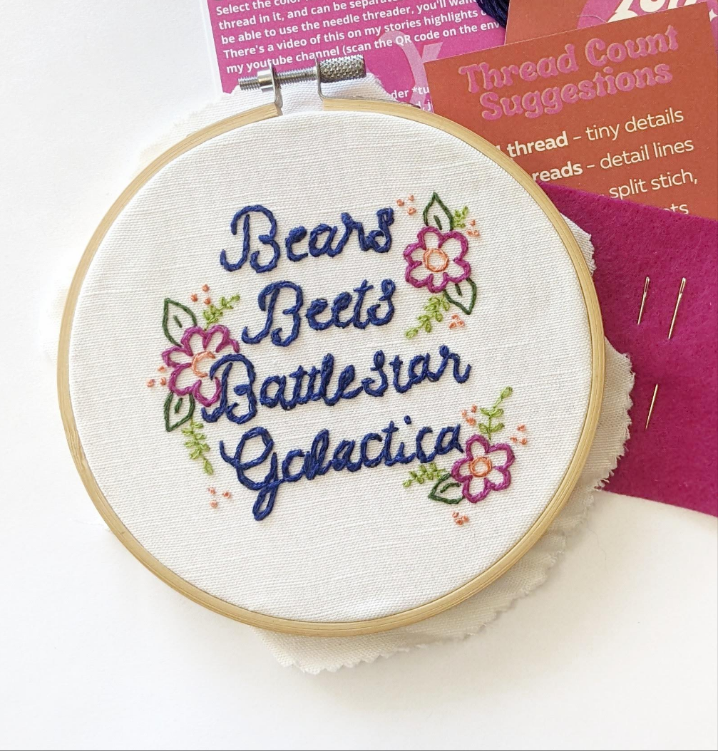 Bears Beets Battlestar Galactica - Embroidery Kit