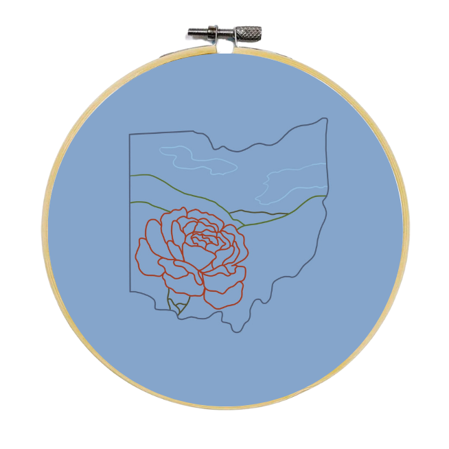 Ohio Carnation Embroidery Kit