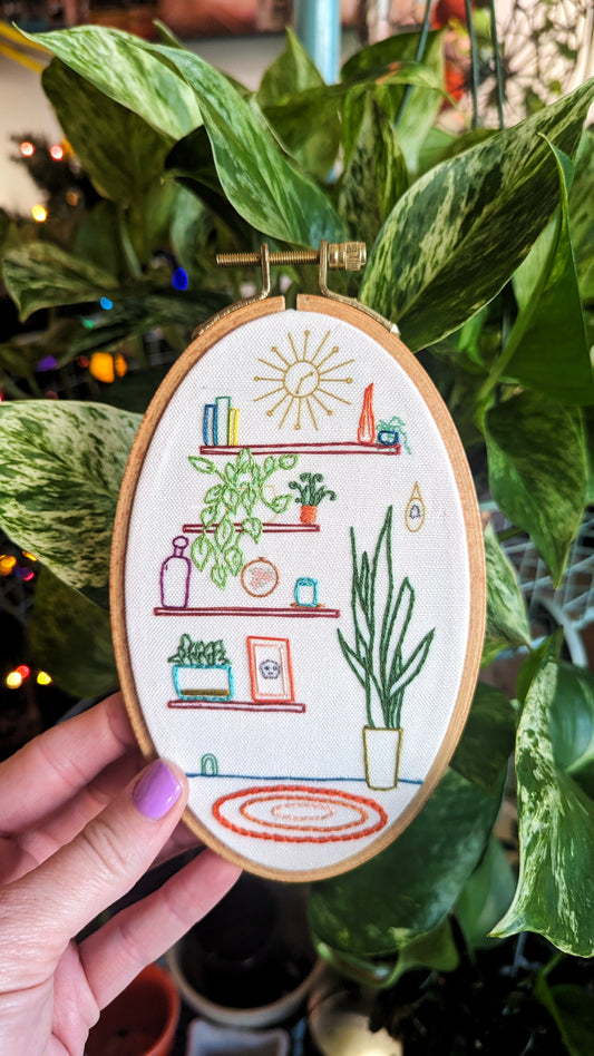 Plant Shelf Embroidery Kit