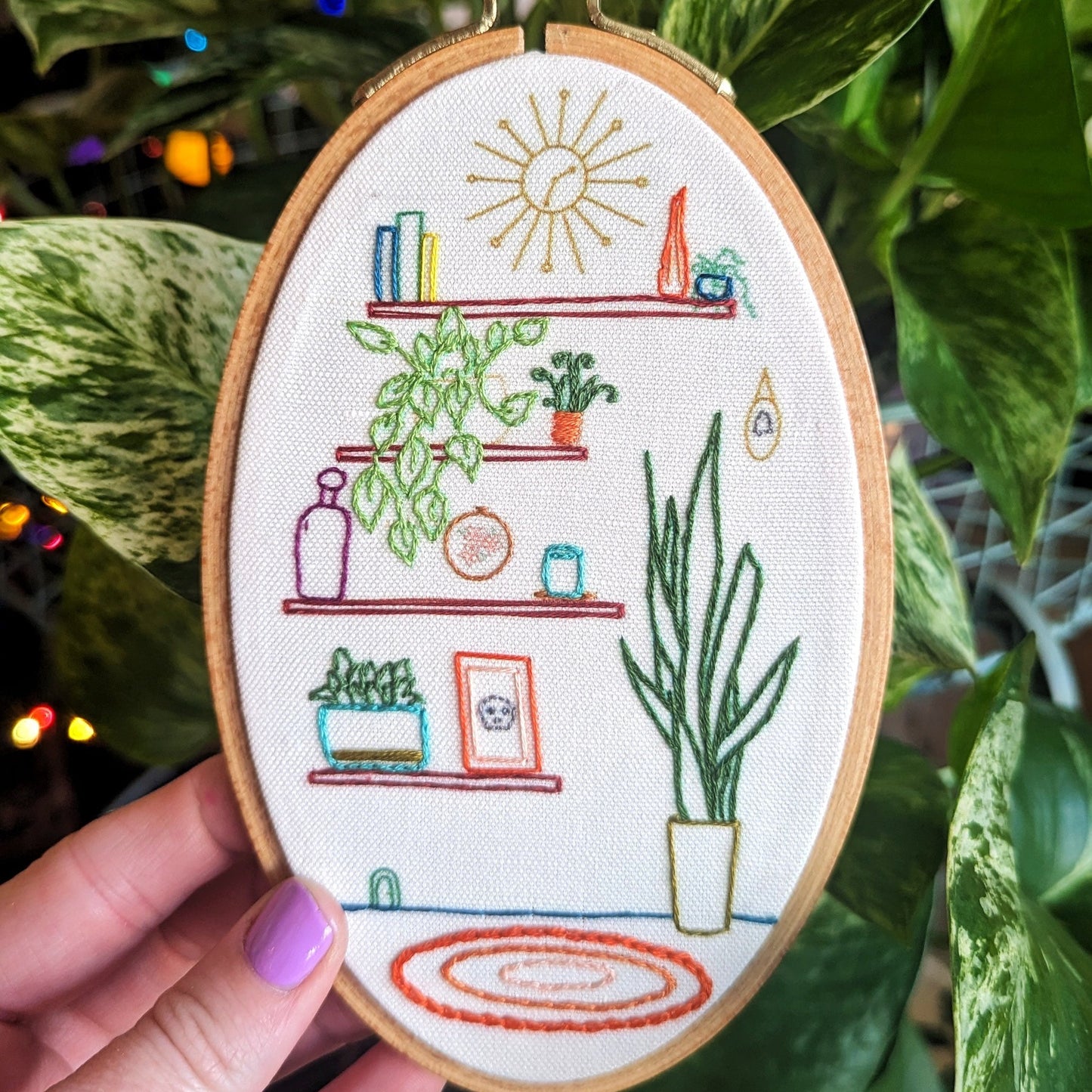 Plant Shelf Embroidery Kit