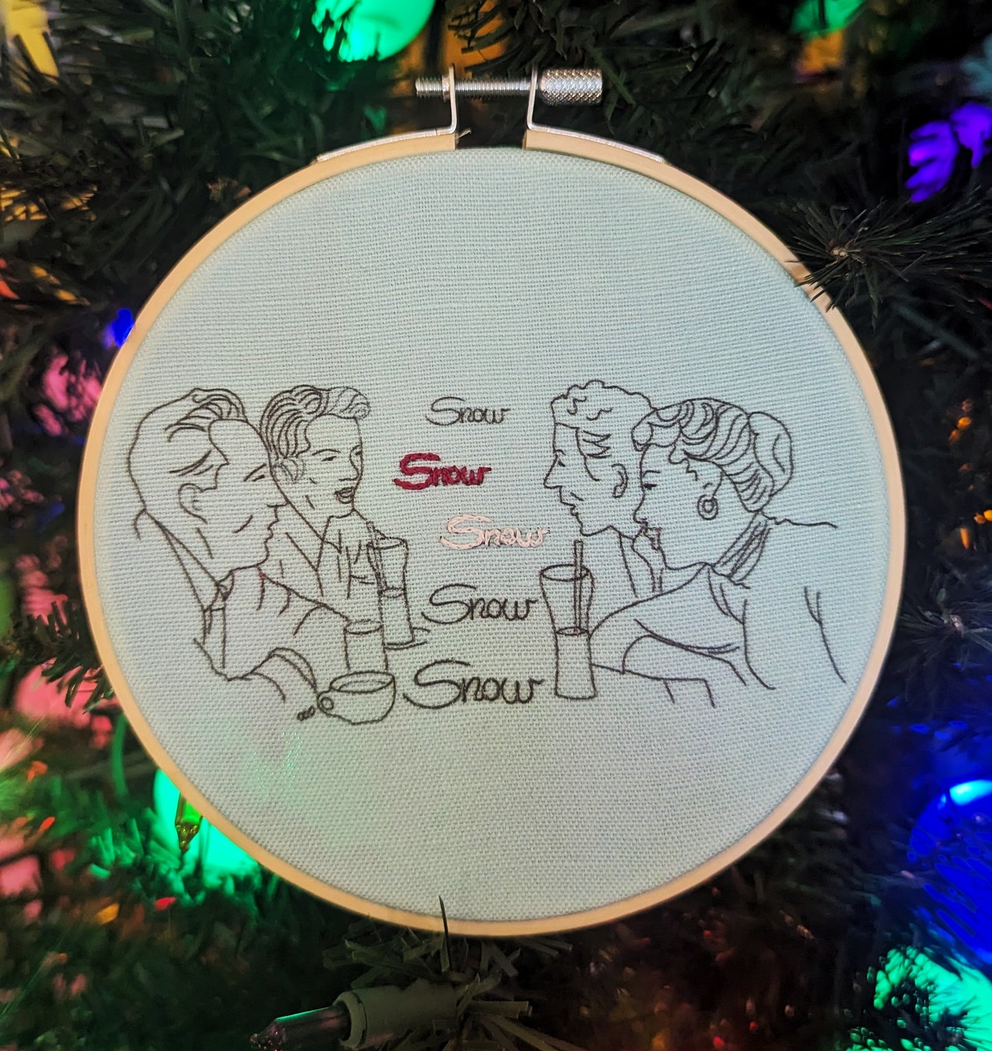 White Christmas Embroidery Kit