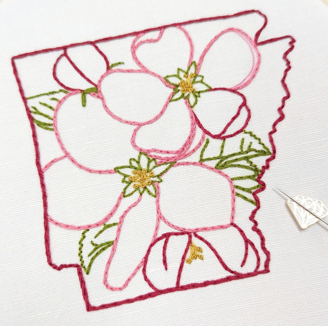 Arkansas Apple Blossom - Embroidery Kit
