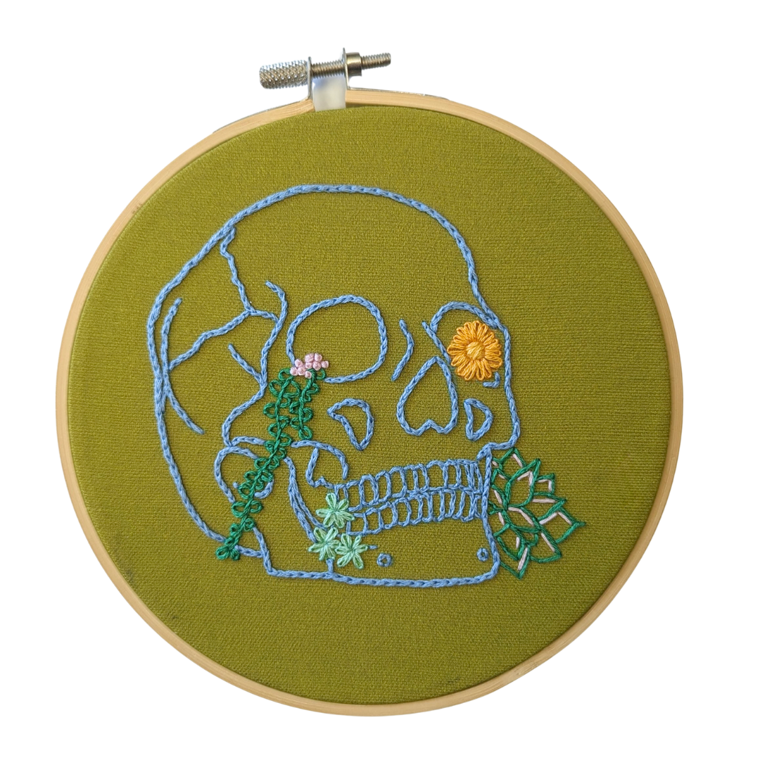 Skull Plants Embroidery Kit
