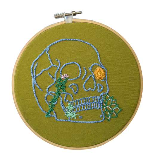 Skull Plants Embroidery Kit
