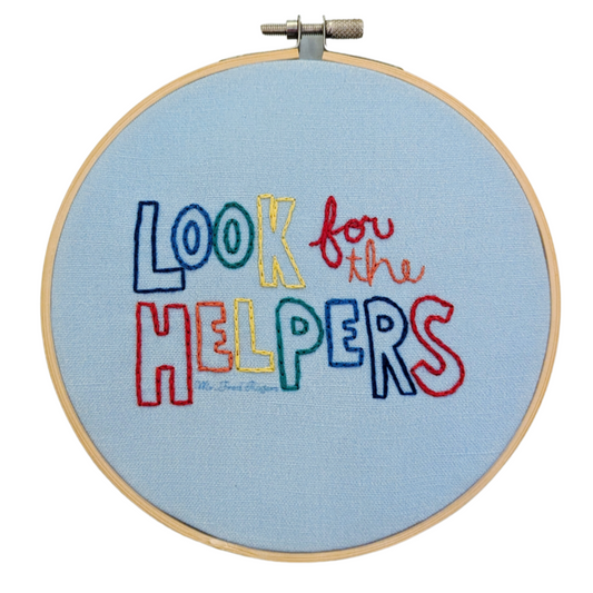 Look for the Helpers Embroidery Kit