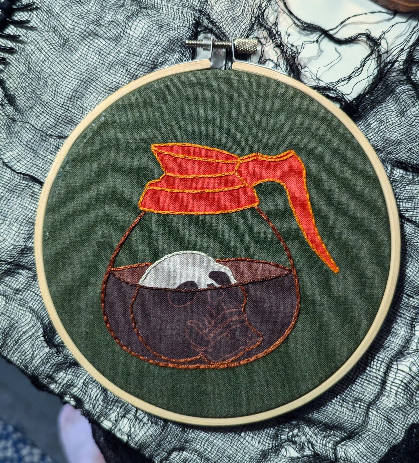 Death Before Decaf Embroidery Kit
