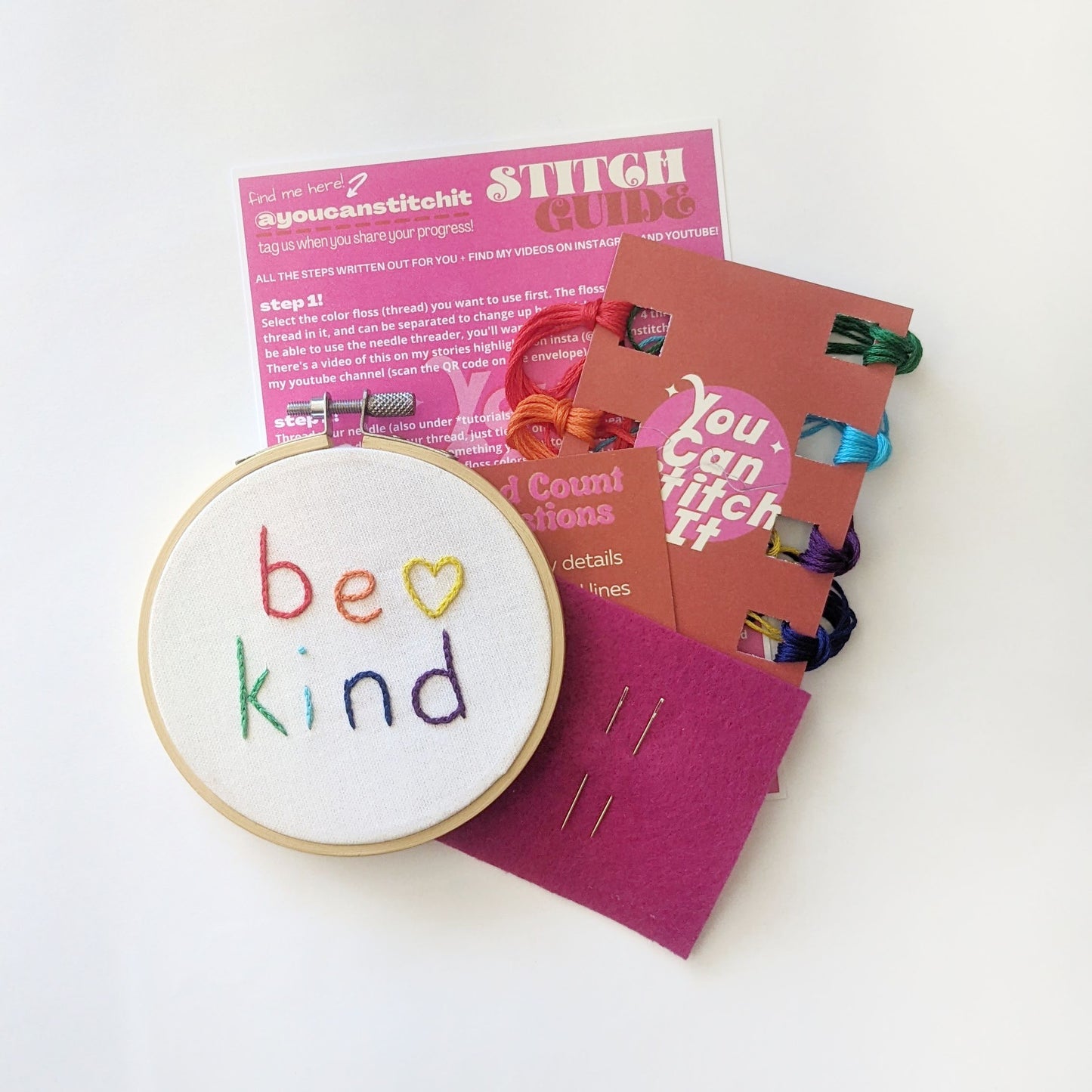 Be Kind Mini Embroidery Kit