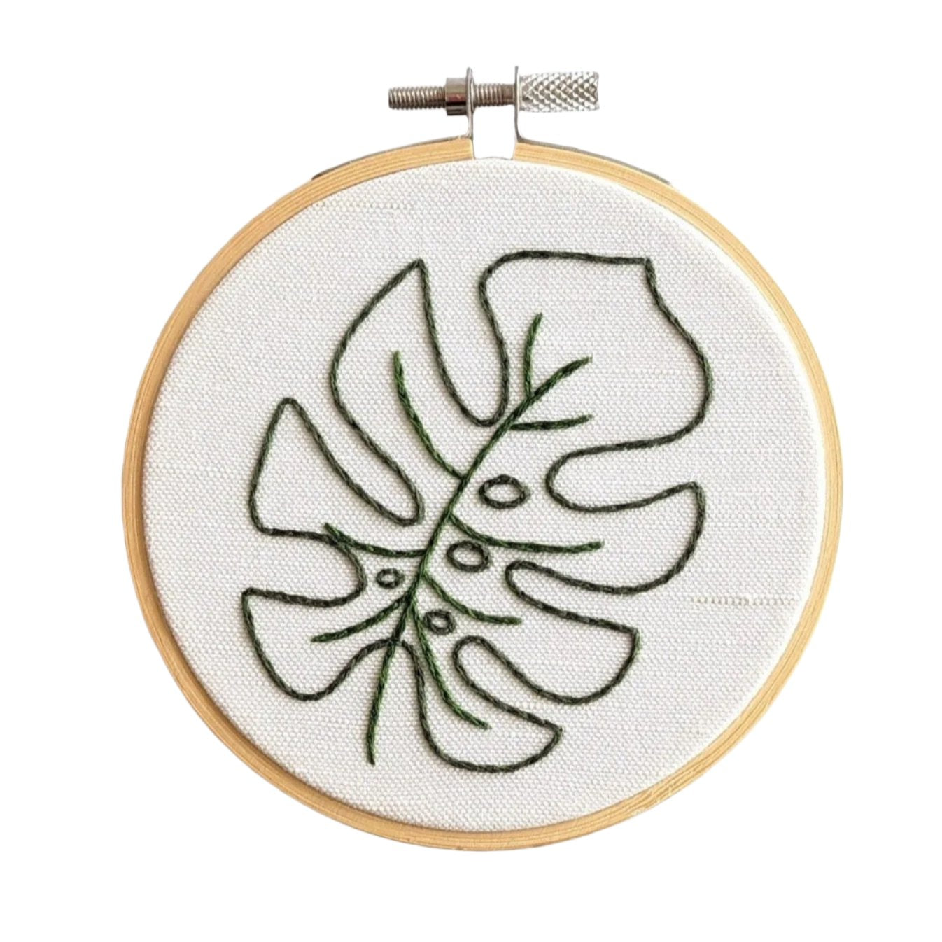 Monstera Leaf Mini Embroidery Kit