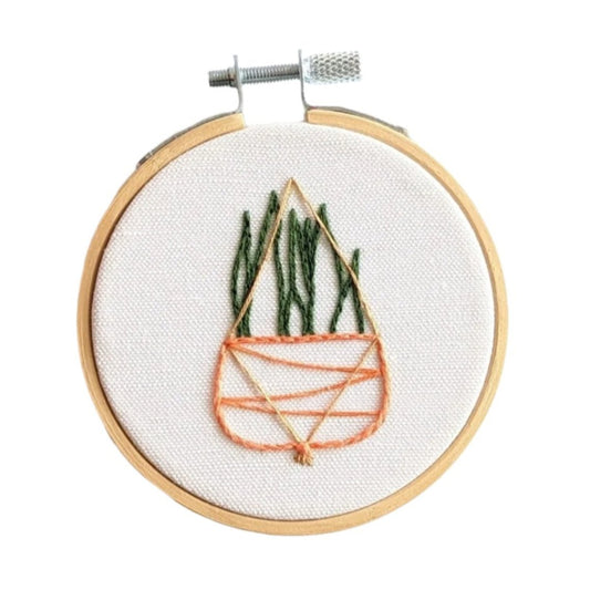 Snake Plant Mini Embroidery Kit