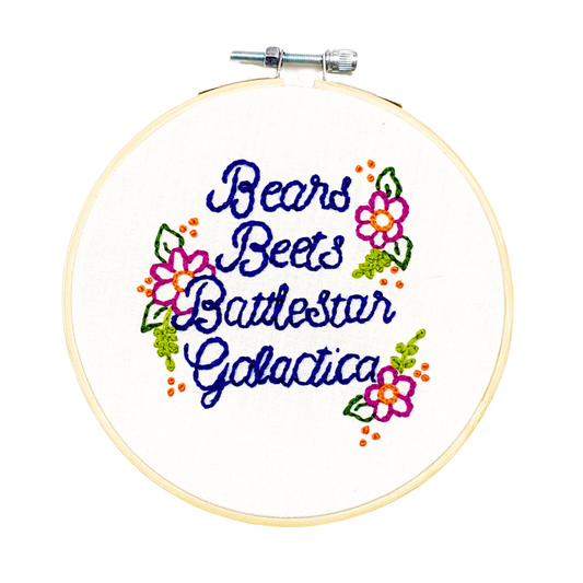 Bears Beets Battlestar Galactica - Embroidery Kit