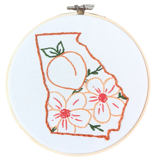 Georgia Peach Embroidery Kit