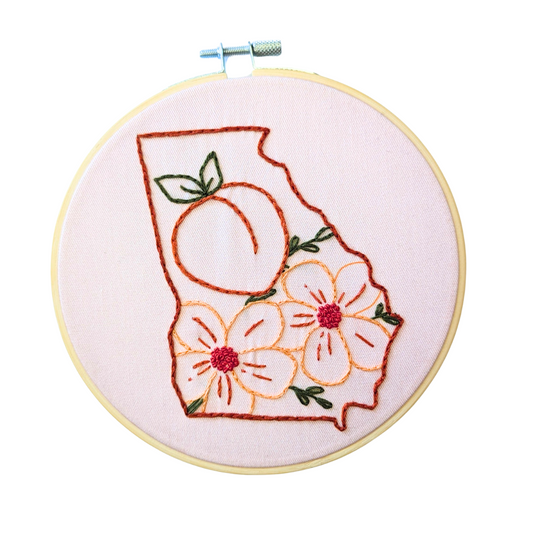 Georgia Peach Embroidery Kit