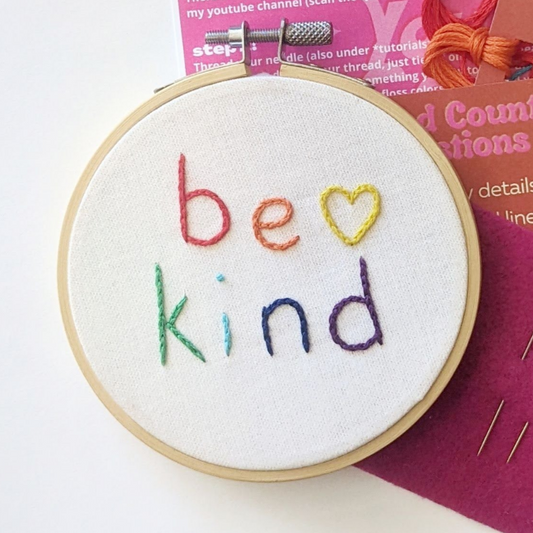 Be Kind Mini Embroidery Kit