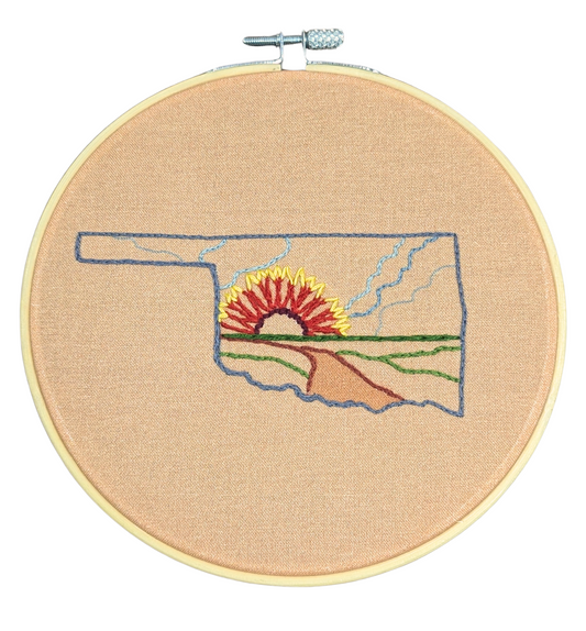 Oklahoma Sunset Embroidery Kit