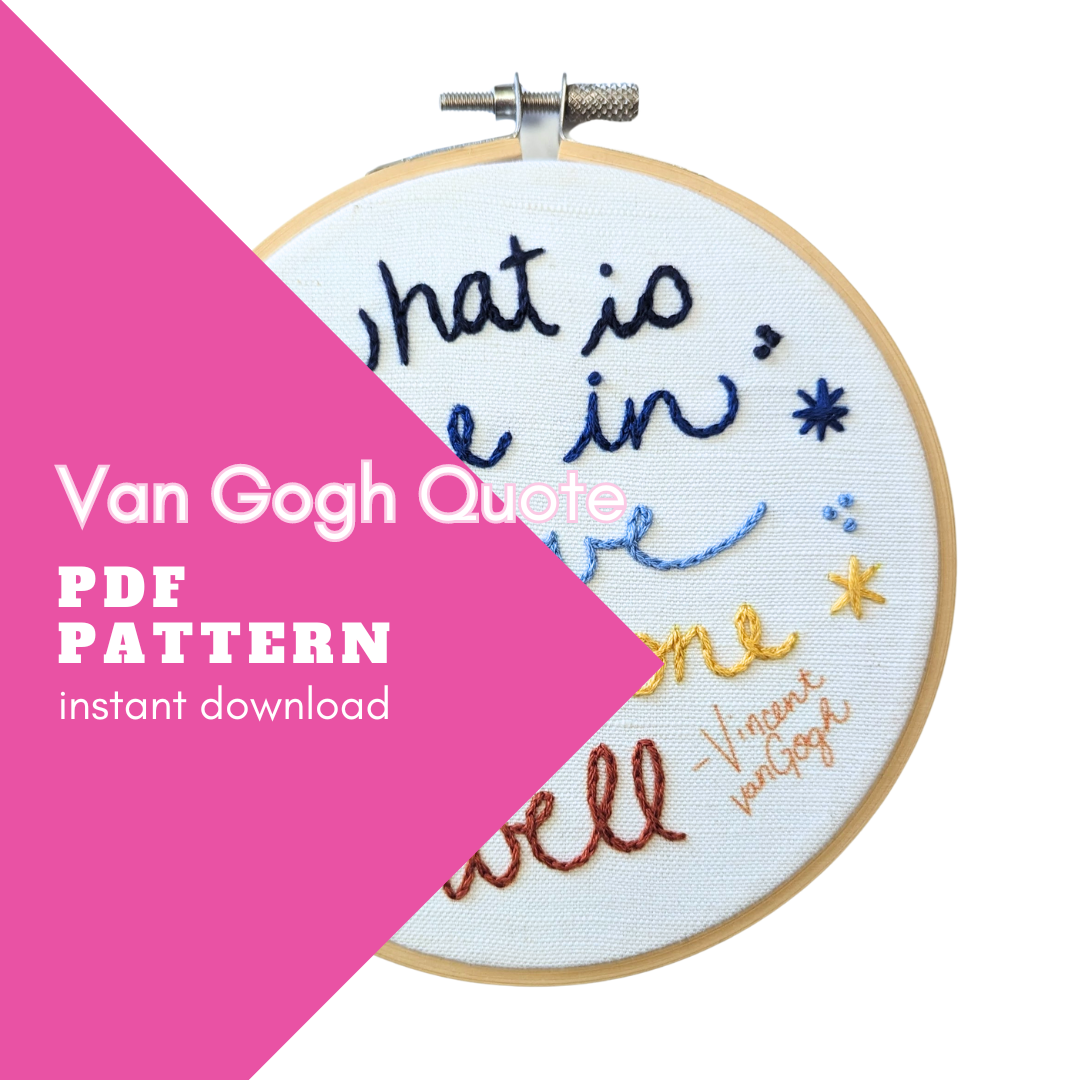 Van Gogh Quote PDF Pattern