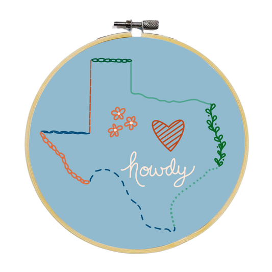 Texas Sampler Embroidery Kit