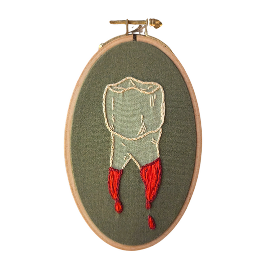 Tooth Extract Embroidery Kit - Green