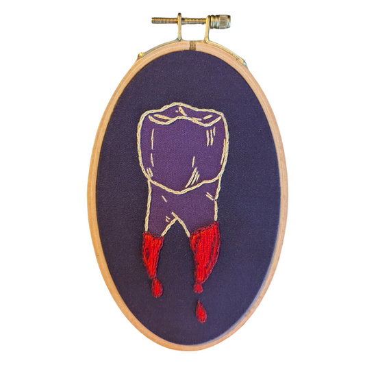 Tooth Extract Embroidery Kit - Purple