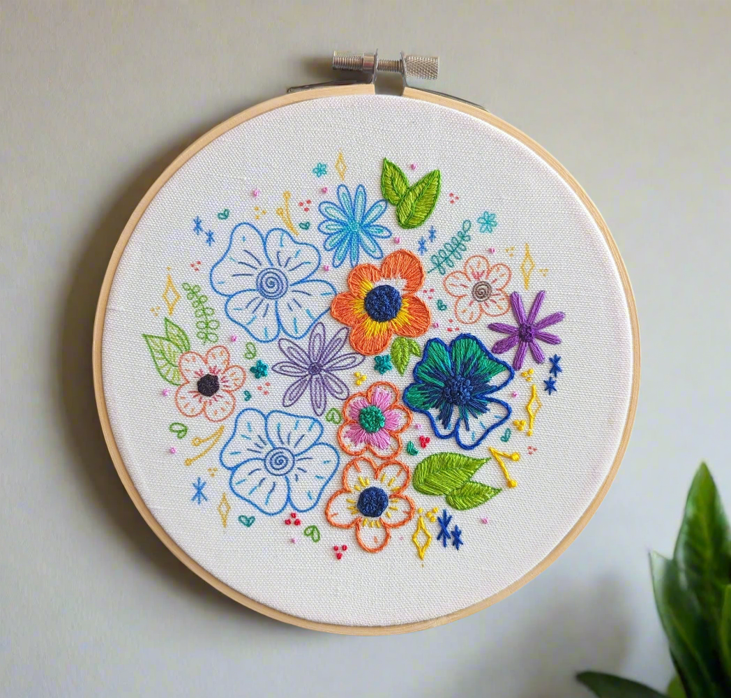 Florals Embroidery Kit