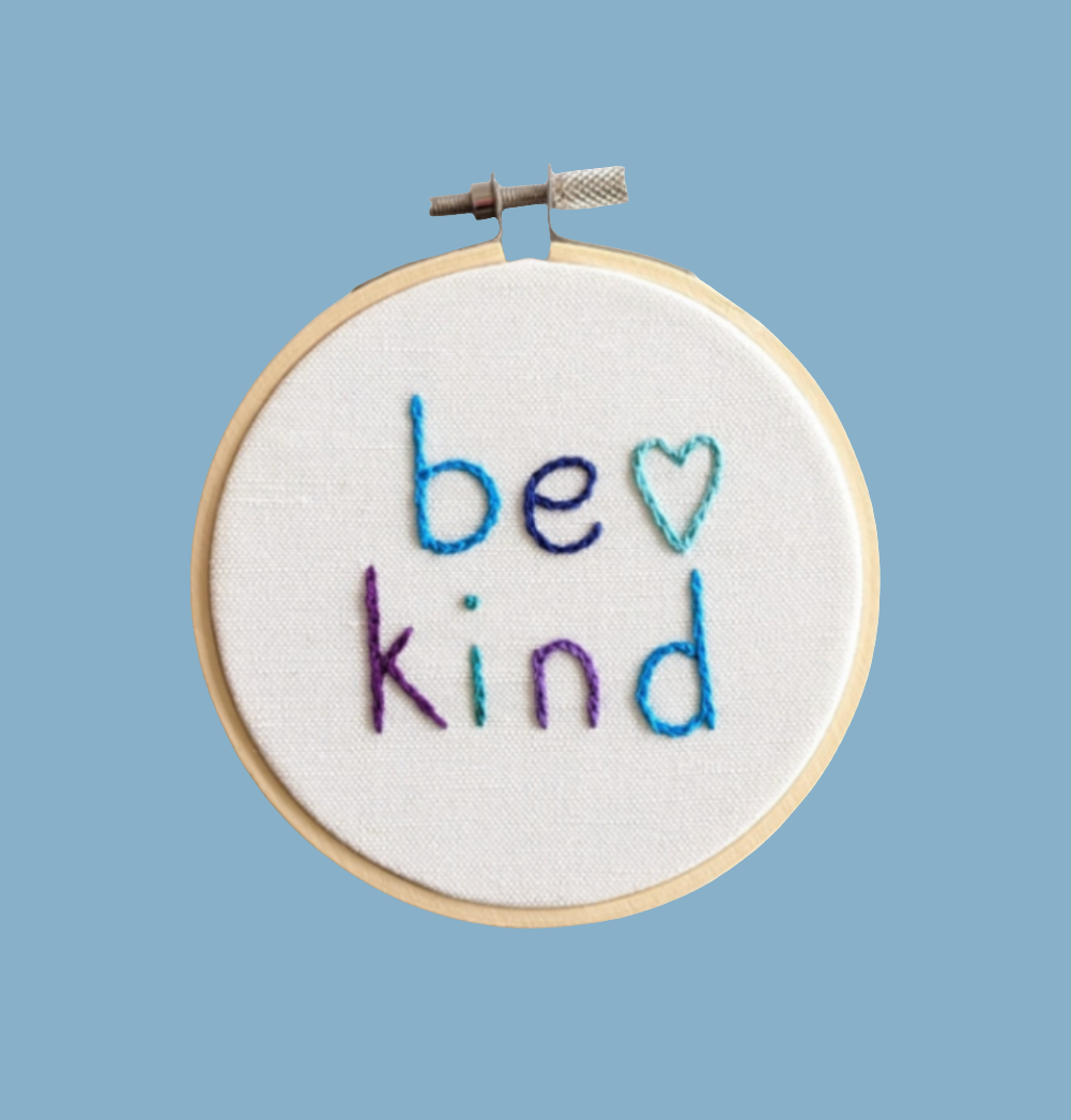 Be Kind - Mini Embroidery Kit - cool