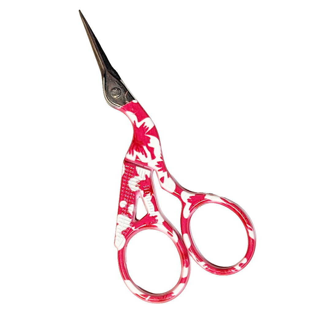 Stork Embroidery Scissors - Pink