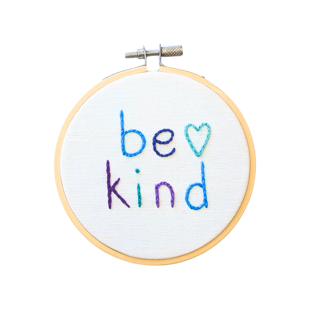Be Kind - Mini Embroidery Kit - cool