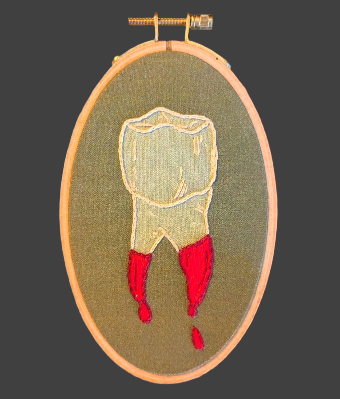 Tooth Extract Embroidery Kit - Green