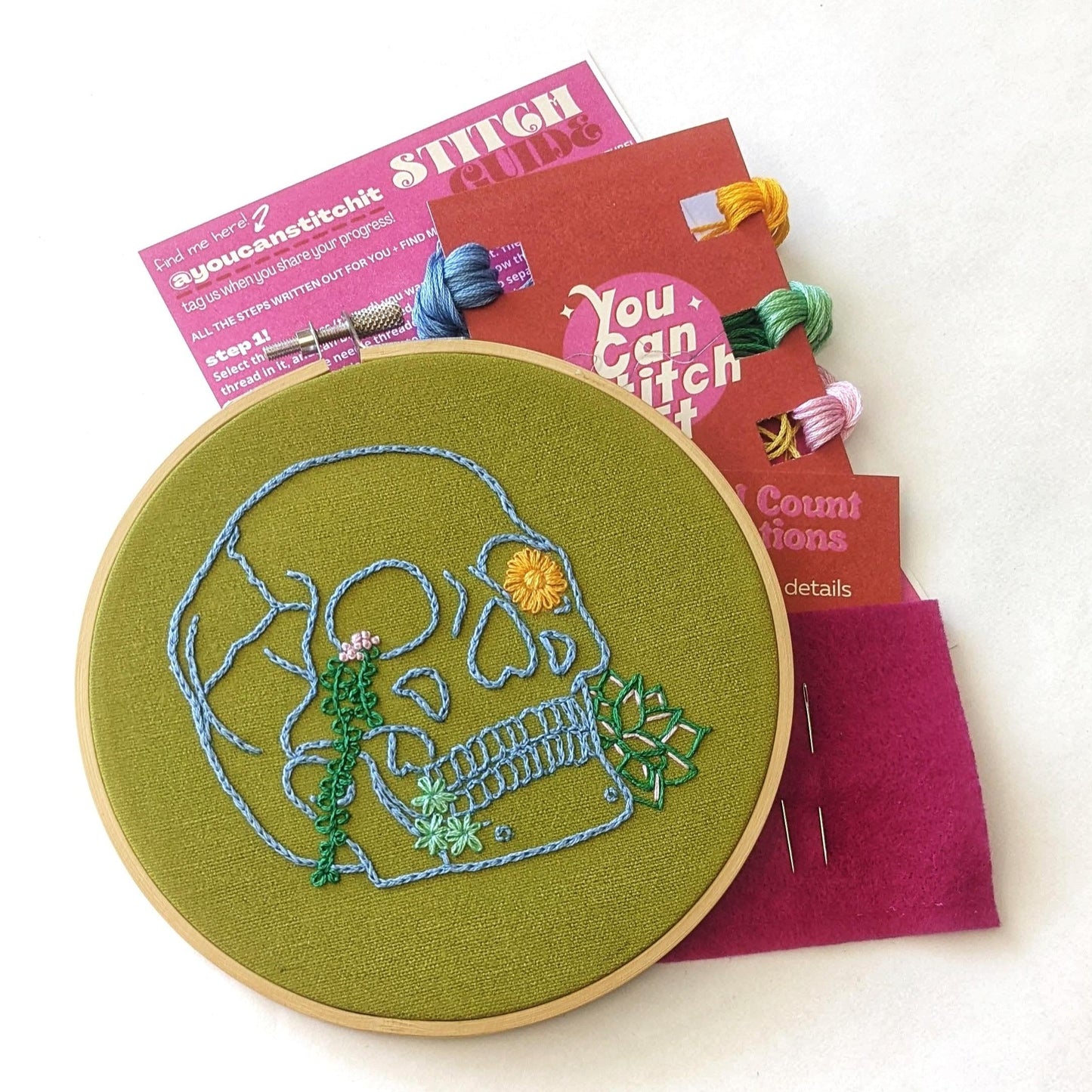 Skull Plants - Embroidery Kit