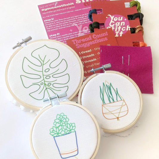 Plant Trio - Embroidery Kit