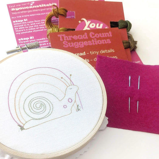 Snail Mini Embroidery Kit
