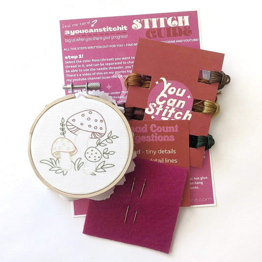 Snail Mini Embroidery Kit – You Can Stitch It