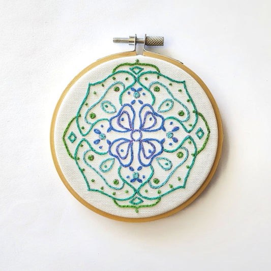 Symmetry Blue- Embroidery Kit