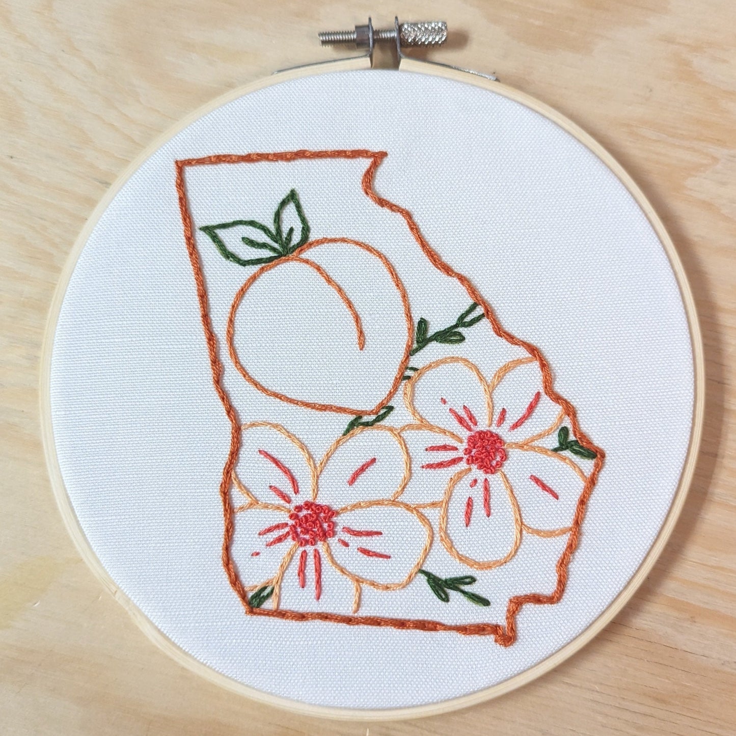 Georgia Peach- Embroidery Kit
