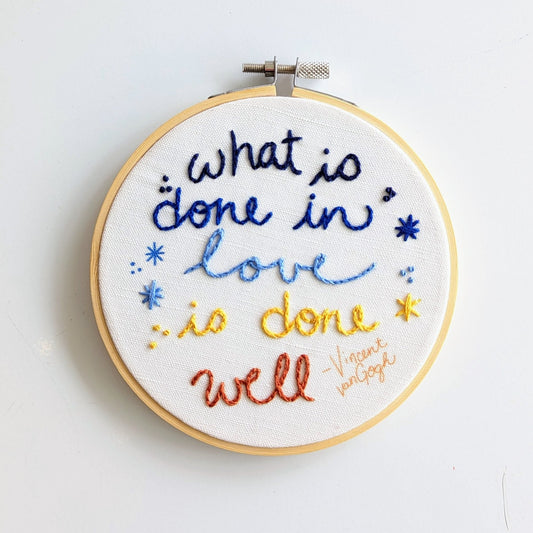 Van Gogh Quote - Embroidery Kit